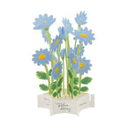 Greeting Life Birthday Blooming Flower Blue Daisy Pop-Up Card