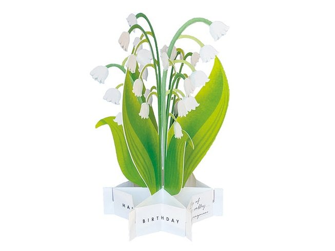 Greeting Life Birthday Blooming Flower Lily Pop-Up Card