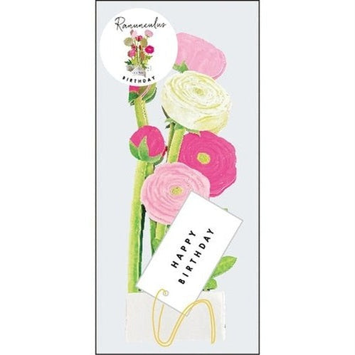 Greeting Life Birthday Blooming Flower Pink Buttercup Pop-Up Card
