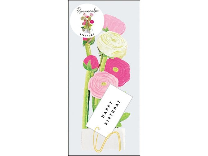 Greeting Life Birthday Blooming Flower Pink Buttercup Pop-Up Card