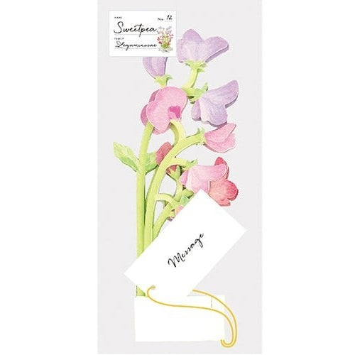Greeting Life Birthday Blooming Flower Pink Sweet Pea Pop-Up Card