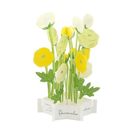 Greeting Life Birthday Blooming Flower Yellow Buttercup Pop-Up Card