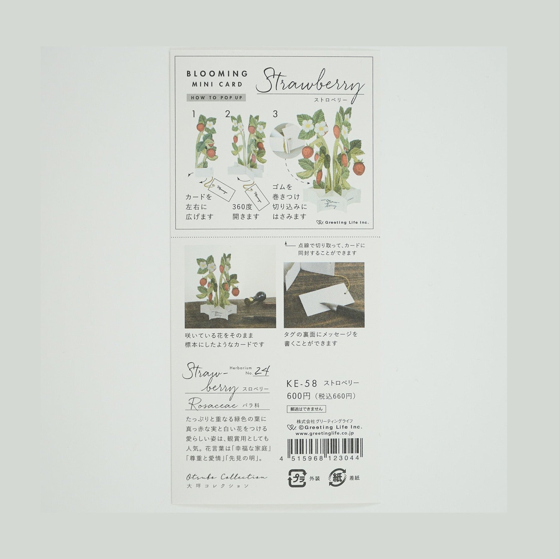 Greeting Life Blooming Mini Card Strawberry