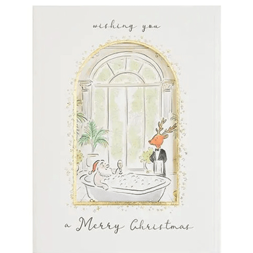 Greeting Life Christmas Luxury Santa Card - Bubble Bath