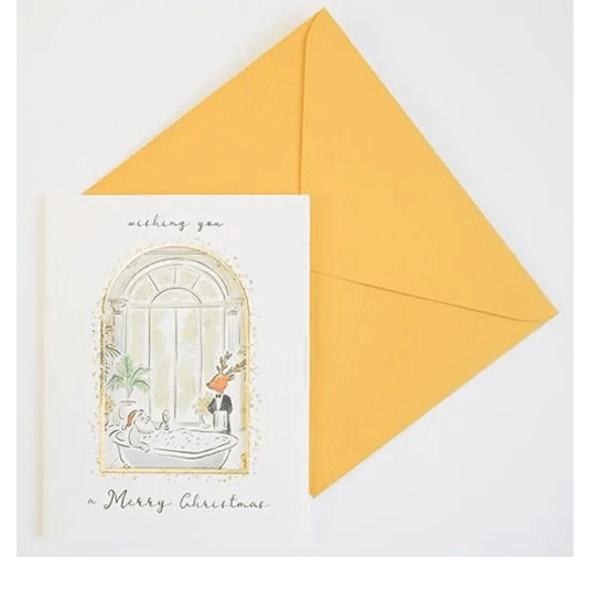 Greeting Life Christmas Luxury Santa Card - Bubble Bath