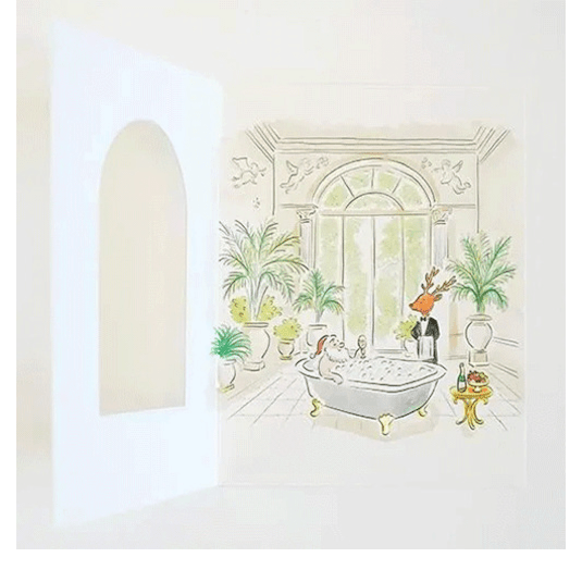 Greeting Life Christmas Luxury Santa Card - Bubble Bath