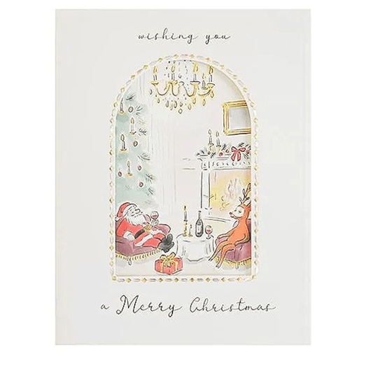 Greeting Life Christmas Luxury Santa Card - Living