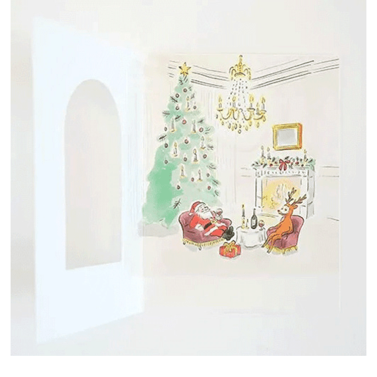 Greeting Life Christmas Luxury Santa Card - Living