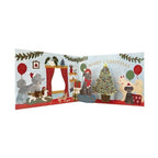Greeting Life Christmas Window Party Card Dog