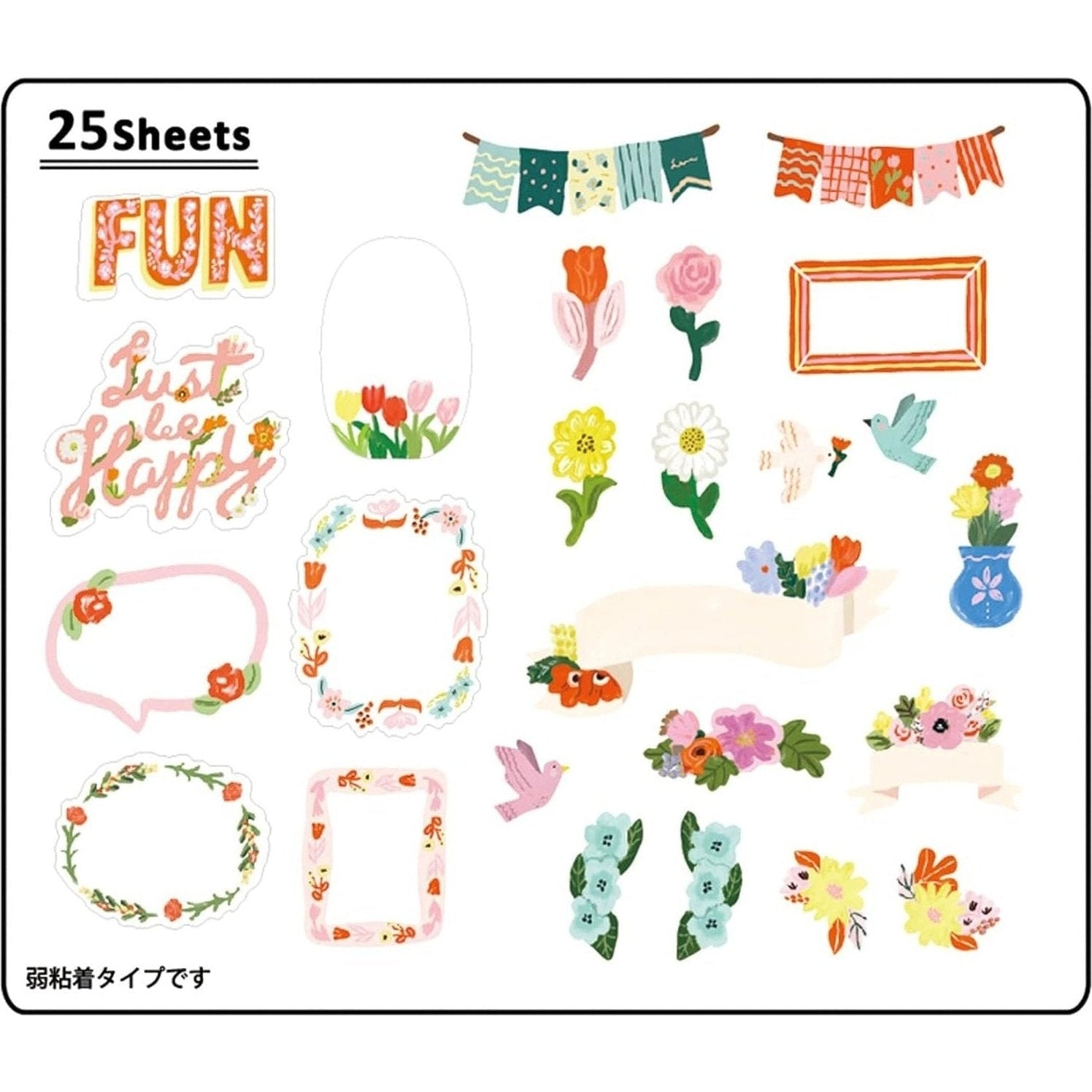 Greeting Life Flaky Stickers 25Pcs