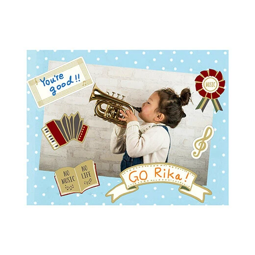 Greeting Life Flaky Stickers Music