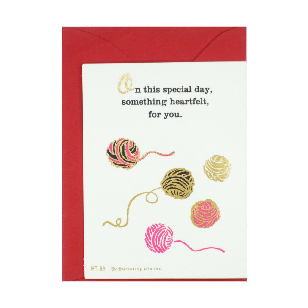 Greeting Life For You Letterpress Mini Card - Black Cat
