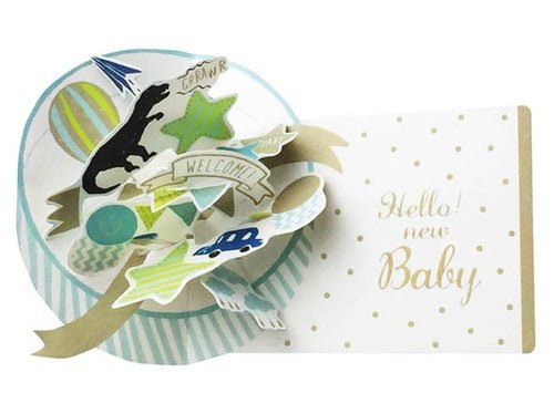 Greeting Life Hello New Baby Pop-Up Card