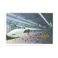 Greeting Life Japanese Style Mini Santa Christmas Card - Shinkansen bullet train