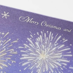 Greeting Life Japanese Style Mini Santa Christmas Card - Fireworks