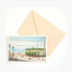 Greeting Life Japanese Style Mini Santa Christmas Card - Kamakura Train