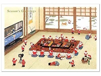 Greeting Life Japanese Style Mini Santa Christmas Card Osechi