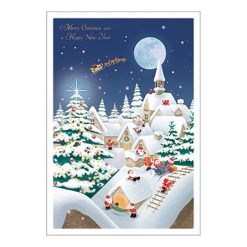 Greeting Life Japanese Style Mini Santa Christmas Card Christmas Villiage