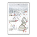 Greeting Life Japanese Style Mini Santa Christmas Card Shirakawa-go