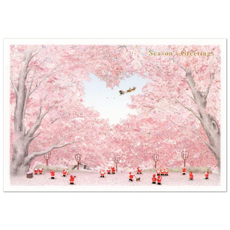 Greeting Life Japanese Style Mini Santa Christmas Card Hirosaki Park