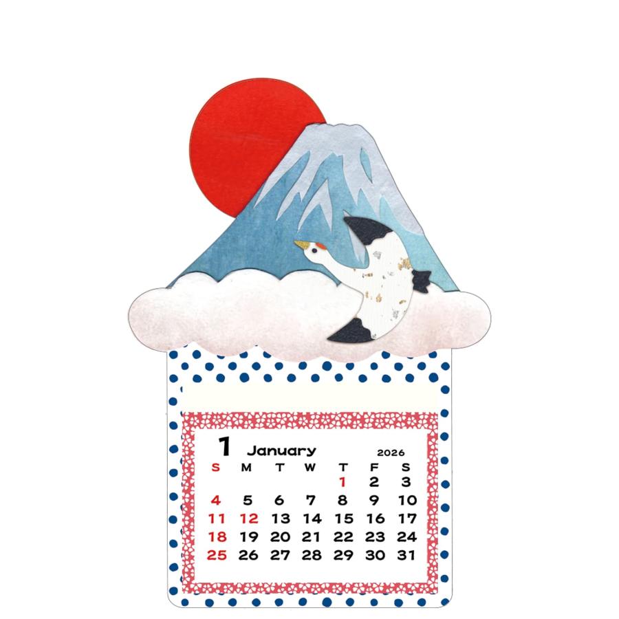 Greeting Life Mini Magnet Calendar - Mt.Fuji