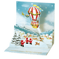 Greeting Life Mini SantaChristmas Pop-up Mini Card - Air Baloon