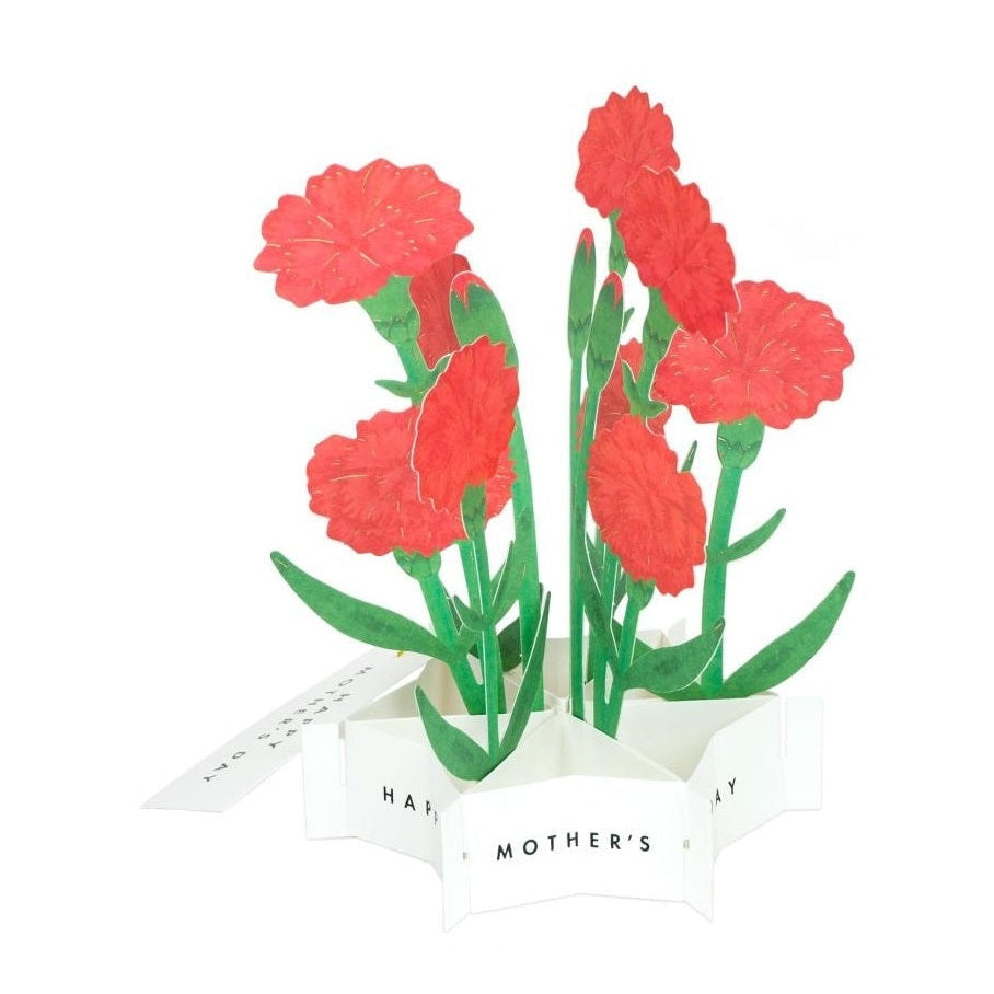 Greeting Life Red Carnation Flower Mother's Day Card
