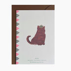 Greeting Life Sodeyama Kahoko Birthday Mini Card - Brown Cat