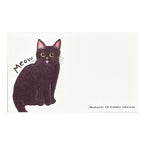 Greeting Life Sodeyama Kahoko Name Card Set - Black Cat