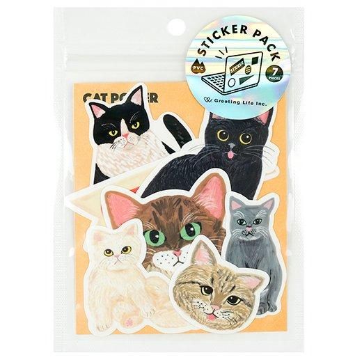 Greeting Life Sodeyama Kahoko Sticker Pack - Cat