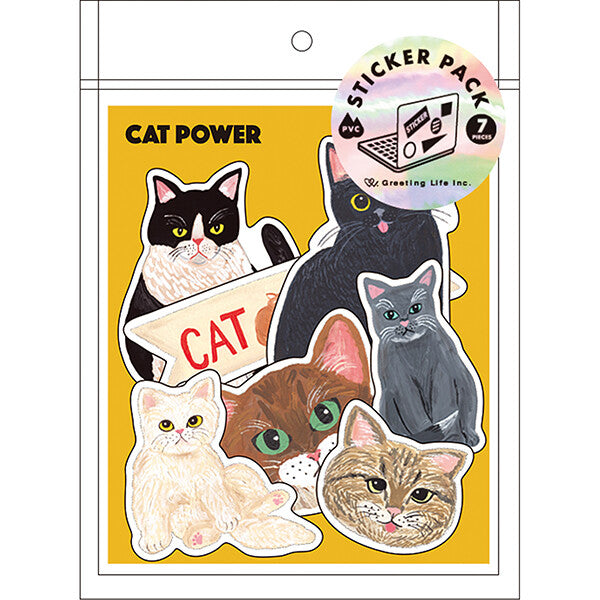 Greeting Life Sodeyama Kahoko Sticker Pack - Cat