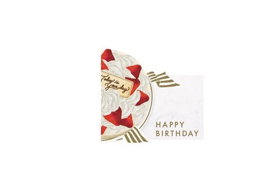 Greeting Life Strawberry Birthday Cake Pop-Up Card