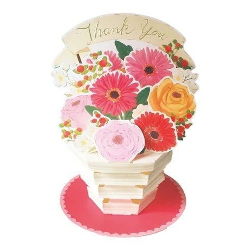 Greeting Life Thank You Flower Pot Pop-Up Card