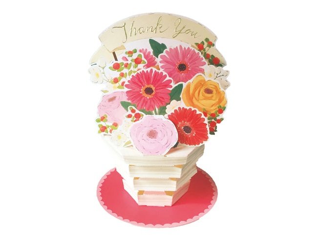 Greeting Life Thank You Flower Pot Pop-Up Card