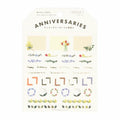 Yusuke Yonezu Anniversary Deco Sticker sheet with floral bouquets and script text