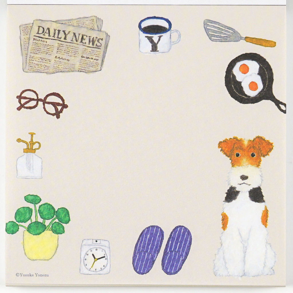 Greeting Life Yusuke Yonezu Square Memo Pad - Dog
