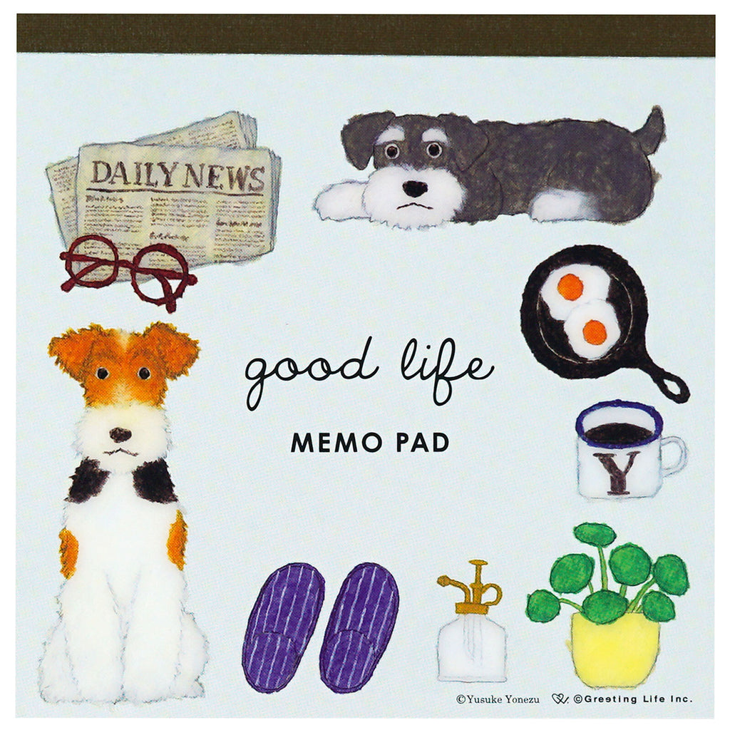 Greeting Life Yusuke Yonezu Square Memo Pad - Dog