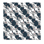 Hamamonyo Auspicious Crane Gauze Handkerchief 50cm