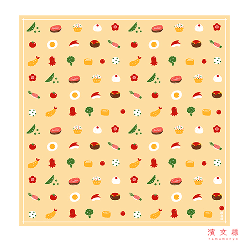 Hamamonyo Bento Side Dish Furoshiki Wrapping Cloth 50cm