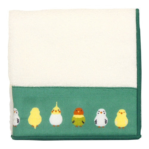 Hamamonyo Budgie Inko Face Towel Tenugui