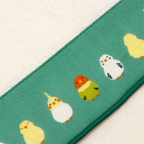 Hamamonyo Budgie Inko Face Towel Tenugui