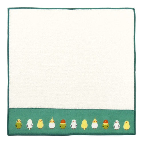 Hamamonyo Budgie Inko Face Towel Tenugui
