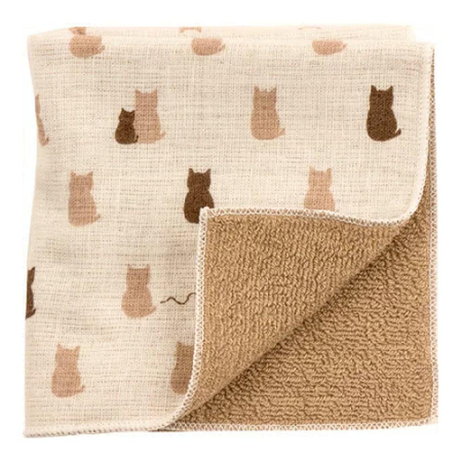 Hamamonyo Cat Semi-Wash Hand Towel 25cm