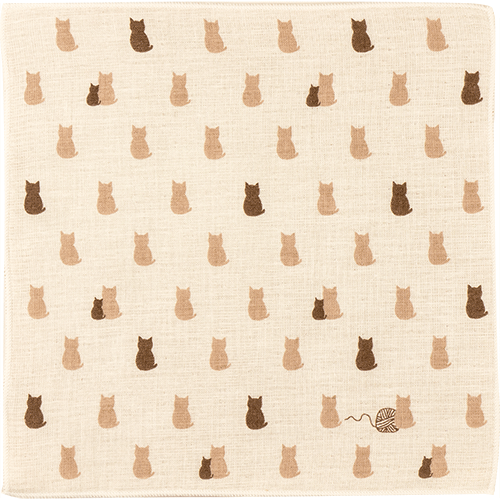 Hamamonyo Cat Semi-Wash Hand Towel 25cm