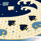 Hamamonyo Chidori & Waves Furoshiki Wrapping Cloth 50cm