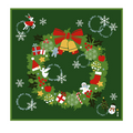 Hamamonyo Christmas Wreath Furoshiki Wrapping Cloth 50cm