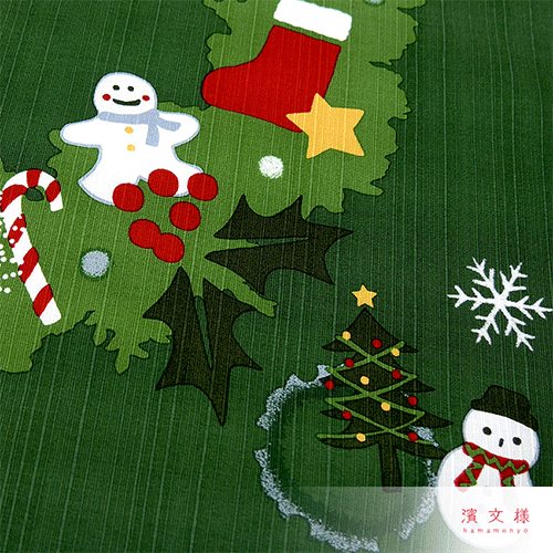 Hamamonyo Christmas Wreath Furoshiki Wrapping Cloth 50cm