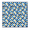 Hamamonyo Ichimatsu Komon Mix Furoshiki Wrapping Cloth 90cm