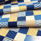 Hamamonyo Ichimatsu Komon Mix Furoshiki Wrapping Cloth 90cm