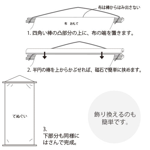 Hamamonyo Magnetic Tenugui Art Frame